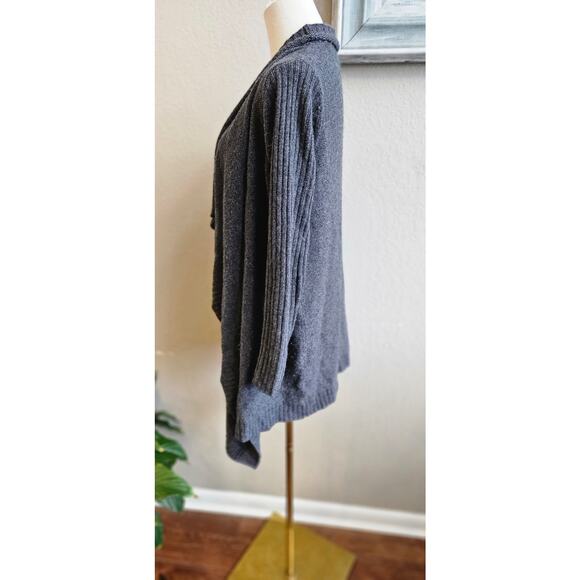 Velvet 100% Cashmere Open Front Waterfall Draping Sweater Women Small‎ Medium - Picture 3 of 4